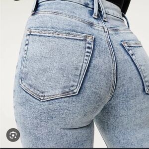 GOOD AMERICAN GOOD LEGS CROPPED CHEWED HEM,SIZE 4